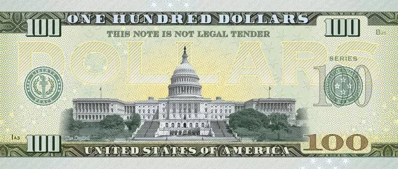 Billet de 100 dollars américains – État de l'Oregon – Faucon pèlerin – 2022