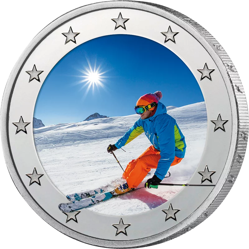 Édition spéciale artiste à 2 euros Championnats du monde de ski 2025