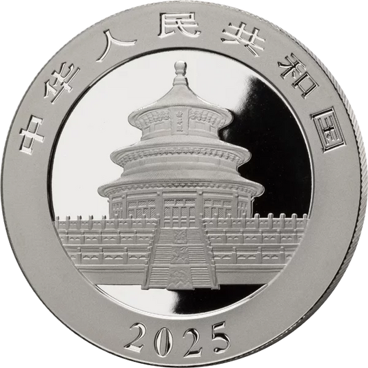 Pièce de 10 yuans de Chine, sélection Panda Premium 2025, en platine noir et or rose