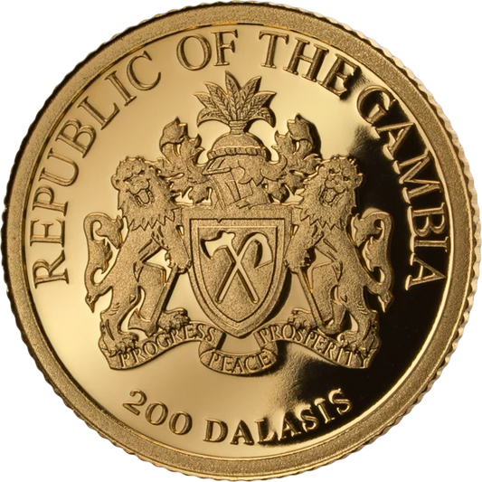 200 dalasis Gambie 125e anniversaire de la Reine Mère + 100e anniversaire de la Reine Elizabeth II 2026