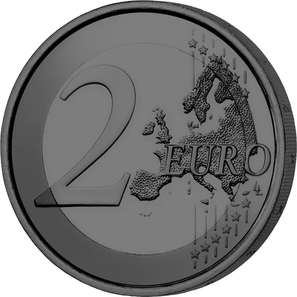 Pièce de 2 euros de Monaco, édition Golden Enigma 2025.