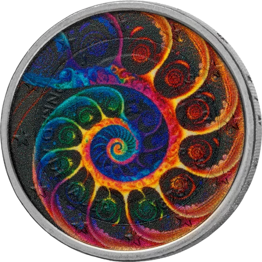 Édition Artiste Fibonacci 2 euros phosphorescente
