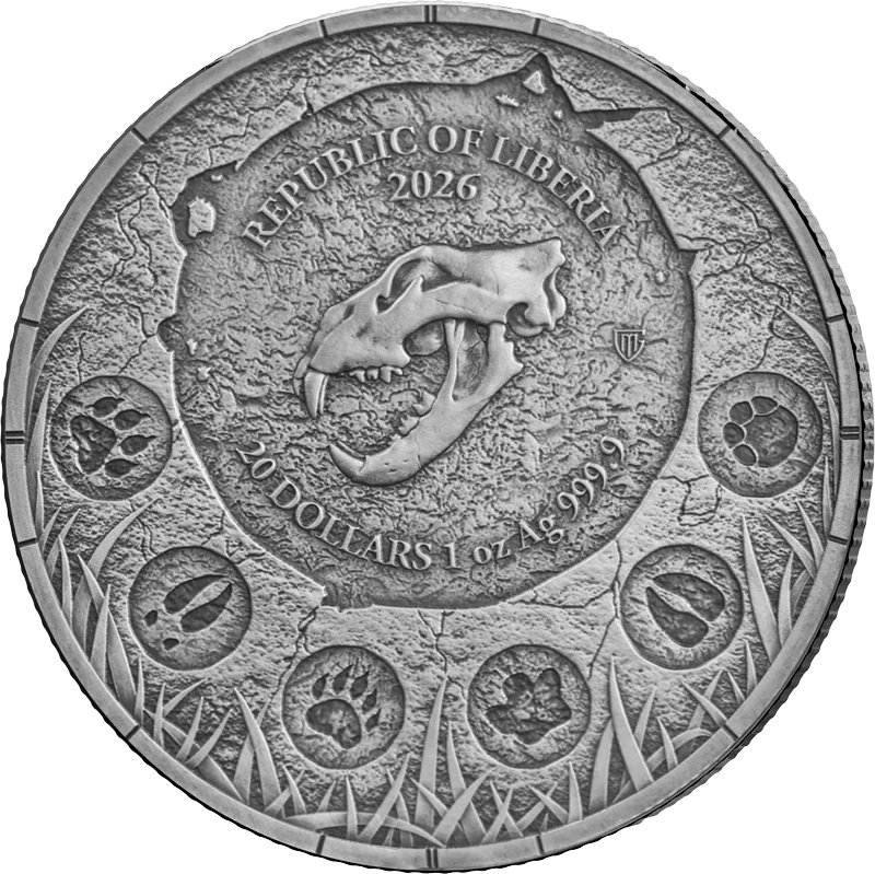 20 dollars Libéria Mégafaune - Lion des cavernes 2026