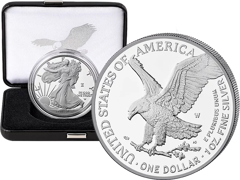 Pièce de 1 dollar américain American Eagle - 550e anniversaire des États-Unis (2026)