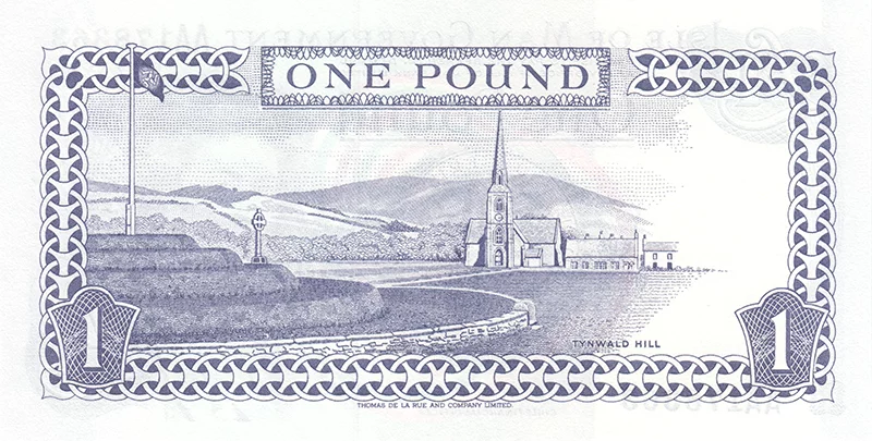 Billet de 1 livre sterling de l'île de Man, à l'effigie de la reine Elizabeth II, 2009