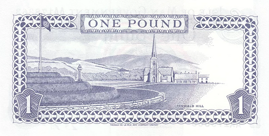 Billet de 1 livre sterling de l'île de Man, à l'effigie de la reine Elizabeth II, 2009