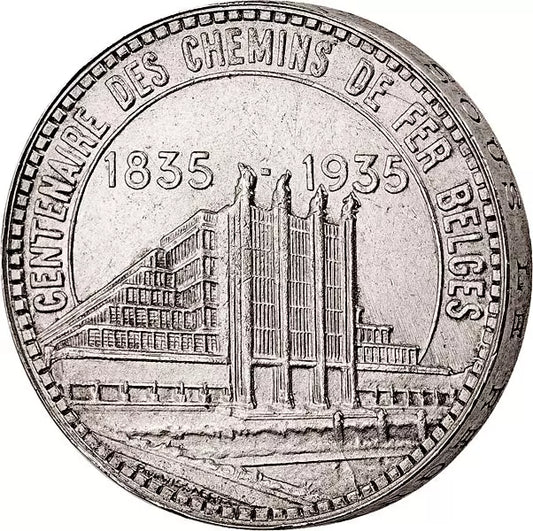 50 francs Belgique 100 ans de chemin de fer 1935