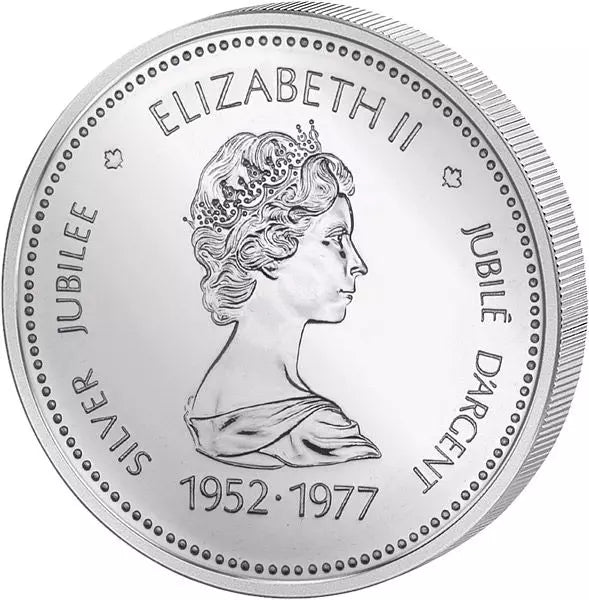 Pièce de 1 dollar canadien commémorant le jubilé d'argent de la reine Elizabeth II, 1977