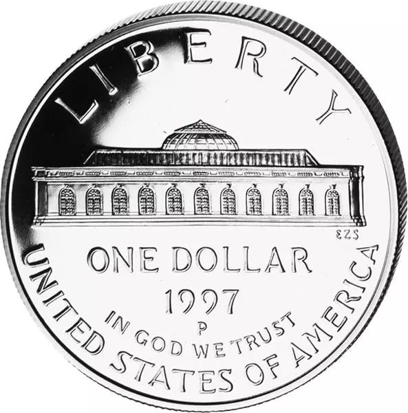 Pièce de 1 dollar américain commémorant le 175e anniversaire du Jardin botanique de Washington, 1997