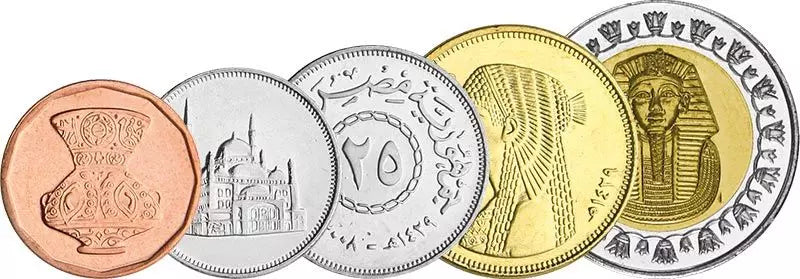 Coffret de pièces de 5 piastres et 1 livre égyptienne (2005-2012)