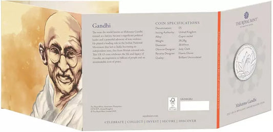 5 livres sterling Grande-Bretagne Mahatma Gandhi 2021