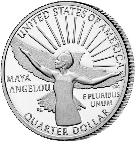 Pièce de 25 cents américains – Femme américaine – Maya Angelou 2022