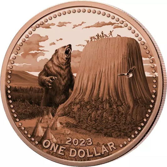 1 dollar américain Mesa Grande Devils Tower 2023