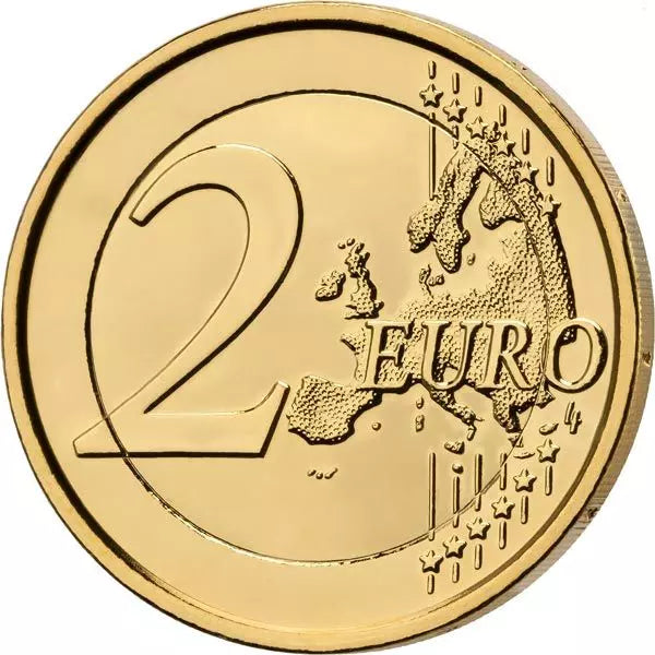 Pièce commémorative de 2 euros Portugal Journée mondiale de la jeunesse Lisbonne 2023, édition premium entièrement plaquée or