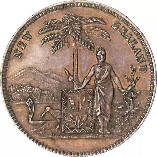 Jeton d'un penny néo-zélandais Milner 1881