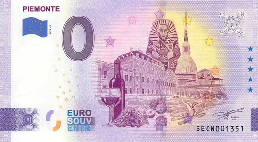 Billet de 0 euro, Italie, Piémont, 2023