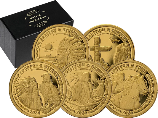 5 x 20 dollars Libéria Amérindiens 2024