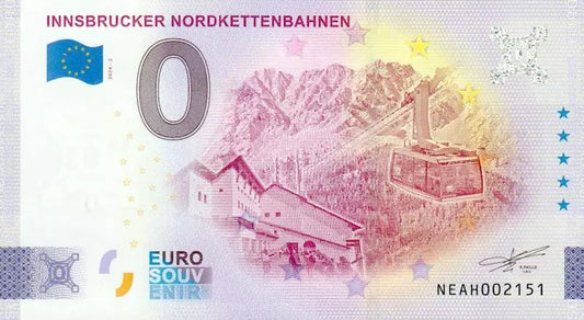 Billet de 0 euro Autriche Téléphériques Innsbrucker Nordkette 2024