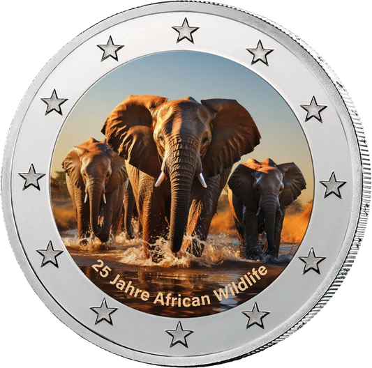 Édition Artiste 2 euros : 25 ans de faune africaine