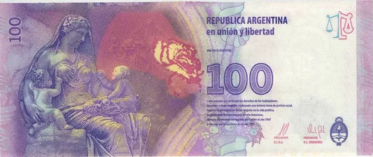 Billet de 100 Pesos Argentins Evita Peron 2017