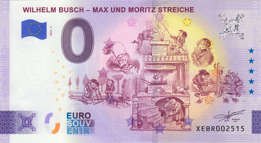 Billet de 0 euro Allemagne Wilhelm Busch - Farces de Max et Moritz 2024