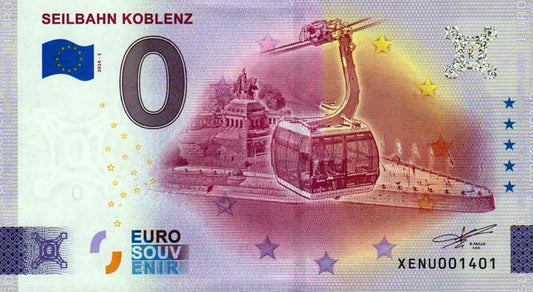 Billet de 0 euro, Allemagne, téléphérique de Coblence, 2024