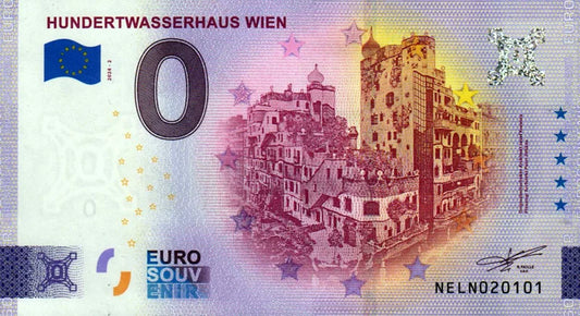 Billet de 0 euro Autriche Maison Hundertwasser Vienne 2024