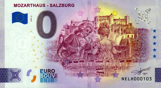 Billet de 0 euro Autriche Mozarthaus Salzbourg 2024