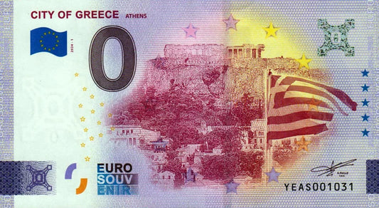 Billet de 0 euro Grèce Athènes 2024