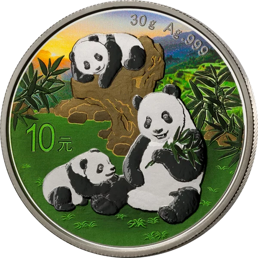 10 yuans Sélection Panda Premium Chine 2025 avec finition colorée