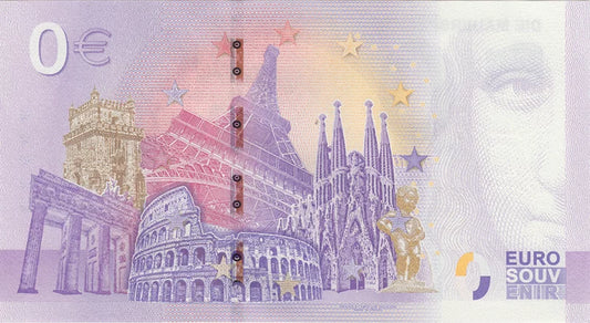 Billet de 0 euro de Malte - Classiques de la bande dessinée - Alice au pays des merveilles 2025