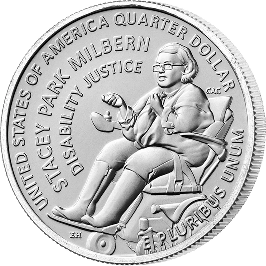 Pièce de 25 cents américains - Pièce de 25 cents à l'effigie d'une femme américaine - Parc Starcey, Milbern 2025