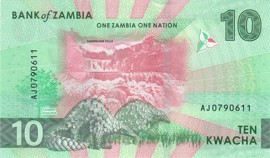 Coffret billets 10 + 20 Kwacha Zambie 2024