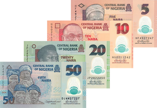 Billets de 5 à 50 nairas du Nigéria, 2024