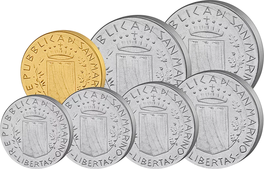 Coffret de pièces de 1 à 100 lires de Saint-Marin, 1981
