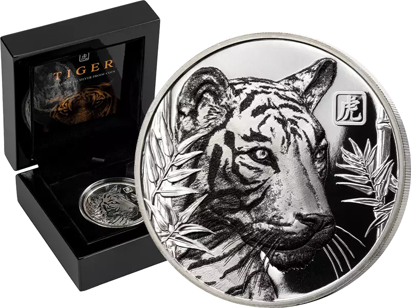 1 Dollar Nioué Tigre Blanc 2022