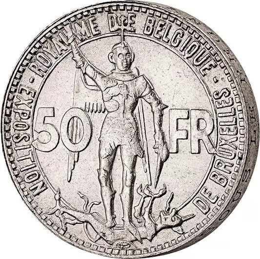 50 francs Belgique 100 ans de chemin de fer 1935