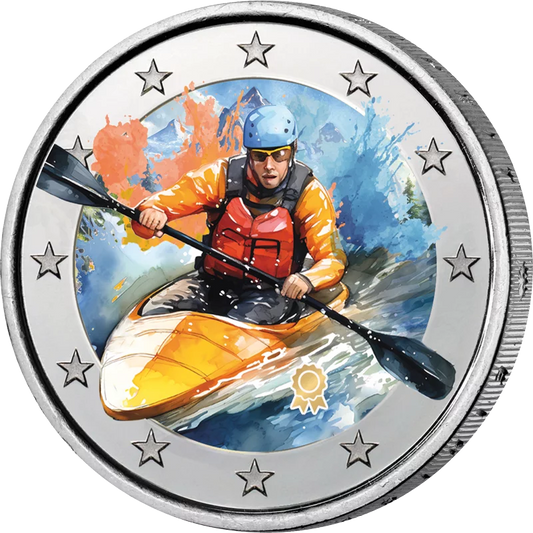 Collection : Pièces commémoratives de 2 euros en éditions d'artiste colorées - Sport